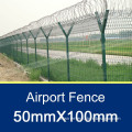 RAL PVC Steel Fence Panel Airport/200*50 Steel Fence Panel Airport/BTO-22 Razor Barbed Wire Steel Fence Panel Airport
